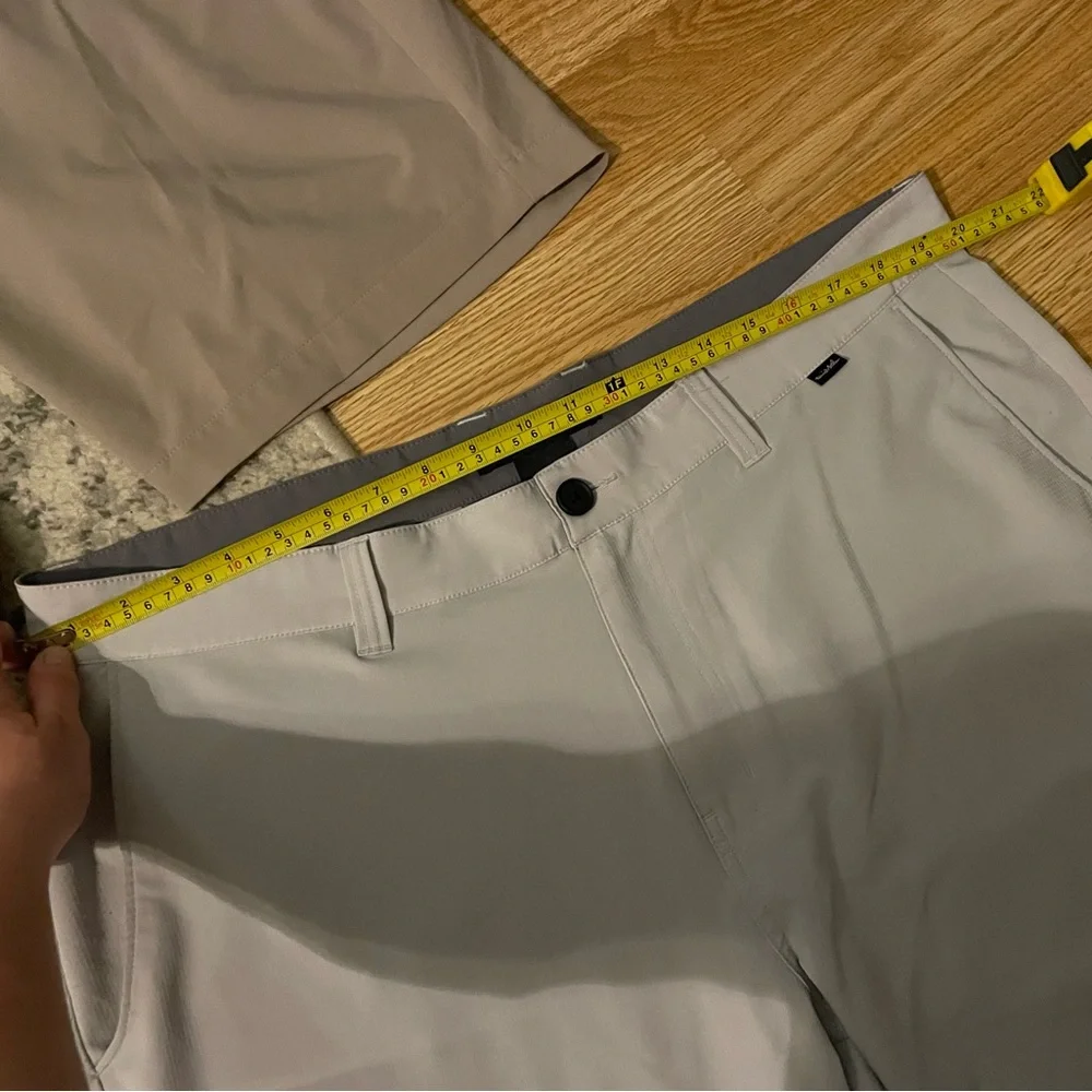 TravisMathew Tech Golf Shorts Set of 2 Khaki‎ Tan Size 38 Performance Stretch